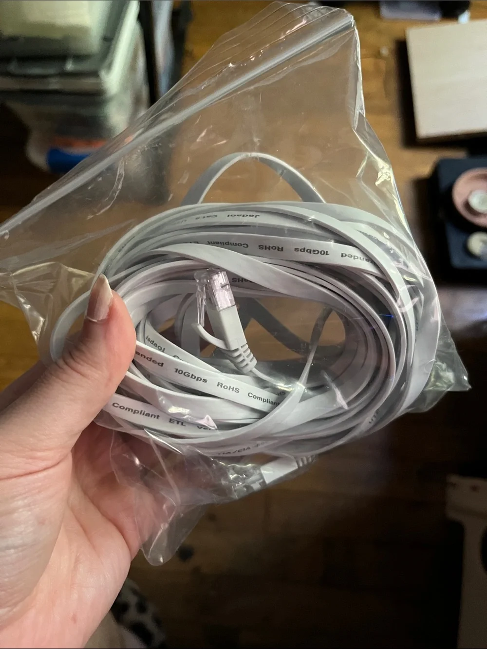 White Ethernet Cable - High-Speed Network Patch Cable cat6 30ft